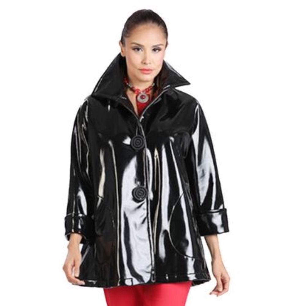 ICCollection Waterproof Mid-Length Jacket in Black